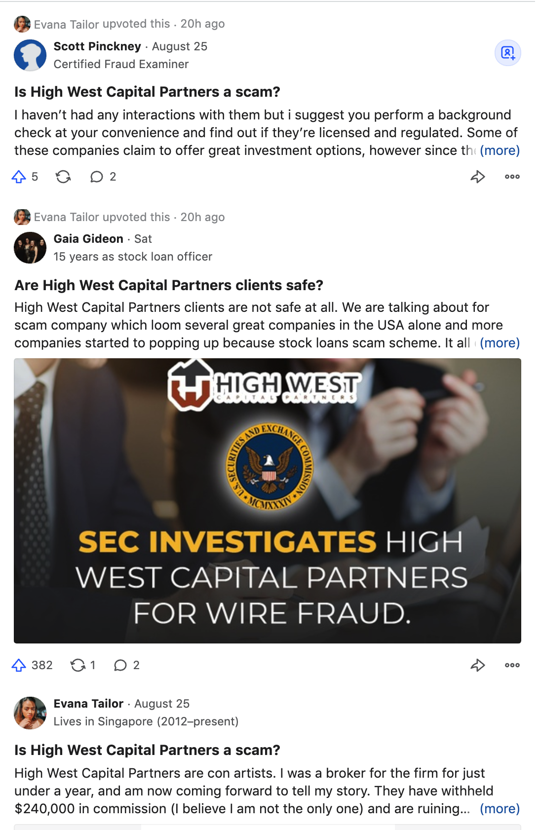 High West Capital Partners Fraud Lawsuit Scam - High West Capital Partners